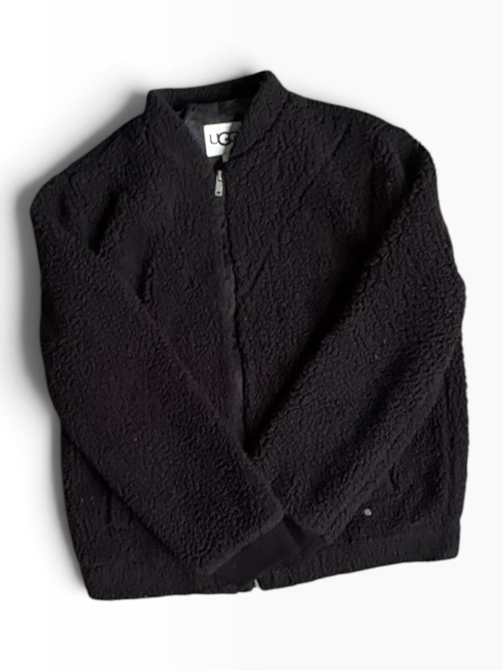 UGG Black Sherpa Zip-Up Women's Jacket